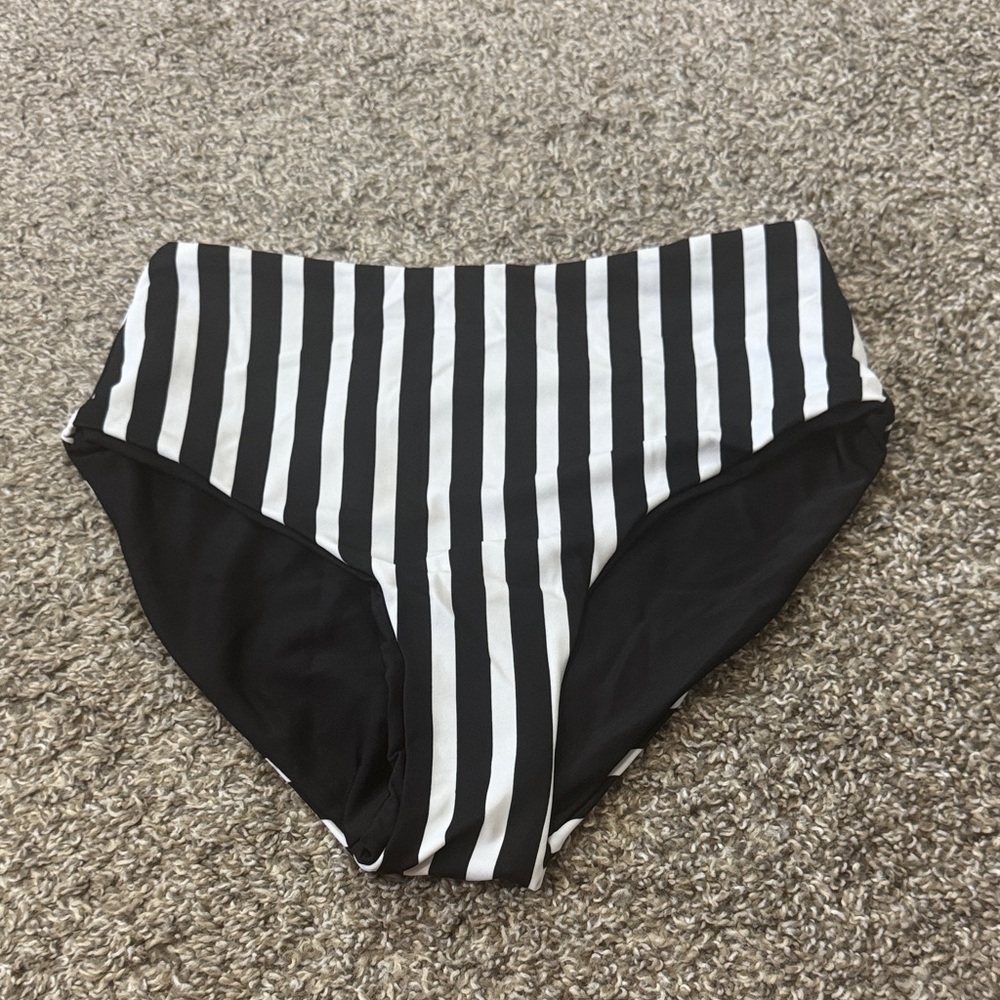 Coral Reef Striped Reversible Bikini Bottoms